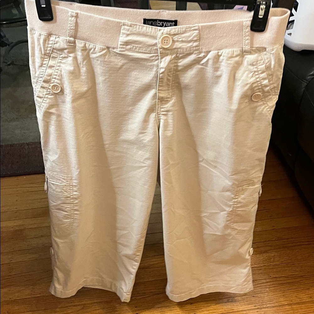 Lane Bryant Light Beige Capri Pants